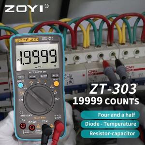 ZOYI ZT301 디지털 멀티미터 8000 19999 True RMS 다기능 AC/DC 전압 온도 커패시턴스 측정기 계산