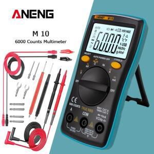 M10 스마트 디지털 멀티미터 트랜지스터 테스터 아날로그 6000 카운트 멀티메트로 전문 커패시터 인덕턴스