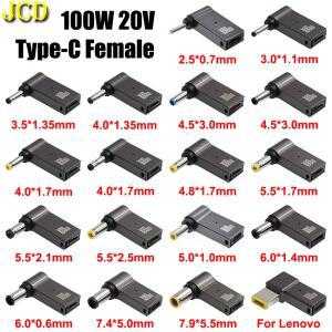 100W USB 타입-C에서 DC 전원 잭 커넥터로 변환  hp 호환 델 레노버호환 아수스호환 에이서용 범용 노트북
