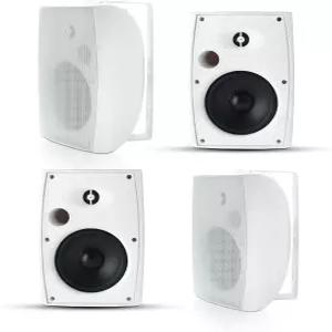 Herdio 6.5인치 800W 패시브 실외 스피커 유선 방수 양방향 벽걸이 파티오 풀 데크 현관 뒷마당 실내