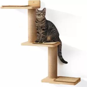 후쿠마루 고양이 벽 선반 벽걸이 후 긁는 변신 가능한 1마리 중 3마리 DIY 정글 및 농어 플랫폼 용품 등반