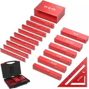 목공용 설정 블록 높이 게이지 세트 있는 16개의 PCS 케이스 사각 자 라우터 및 테이블 톱 액세서리용