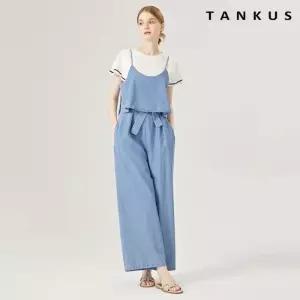 데님 리본 트임 뷔스티에 점프수트 TW2OP040L0 1198240