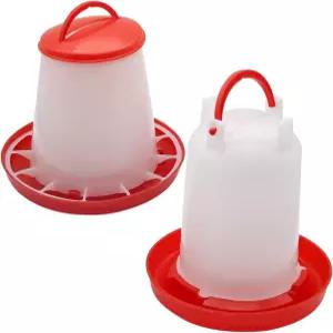 야외용 가금류 메추라기 매달기 플라스틱 용기용 병아리 모이통 및 급수 키트 5kg 5L 급수기