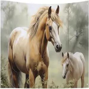 계절 정원 깃발 환영 동물 자수 그림 말 장식 야외 배너 마당 잔디 집 24시간 연중무휴 결혼식을 위한 외부