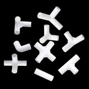 내경 12mm PVC 커넥터 60 ° 90 120 135 티 스트레이트 엘보 크로스 파이프 커플 링 가든 피팅 10Pcs
