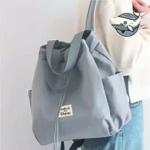 캠퍼스 데일리백팩 스퀘어 에코백 여학생 아이템 여대생가방 대학생가방 기본백팩