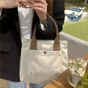 가벼운 미니백 통통한 에코 토트백 여름 휴대용 여대생작은백 여성캔버스백 데일리백