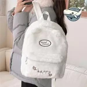 부드러운 털가방 귀여운 학생 책가방 데일리 여대생가방 대학생가방 기본백팩 귀여운백팩
