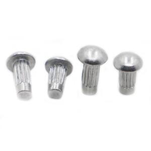 50/100pcs GB827 M2 M2.5 M3 M4 알루미늄 라운드 버튼 헤드 널링 생크 솔리드 리벳 라벨 네임 플레이트