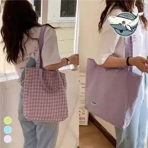 트렌디 양면 캔버스 숄더백 에코 패턴 데일리 캔버스백 캔버스숄더백 에코숄더백