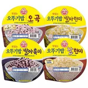 [오뚜기] 잡곡밥 발아현미3+찰현미3+흑미3+오곡3/총12개[35949402]