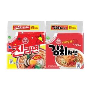 [오뚜기] 진라면 10봉 + 김치라면 10봉e[35949574]