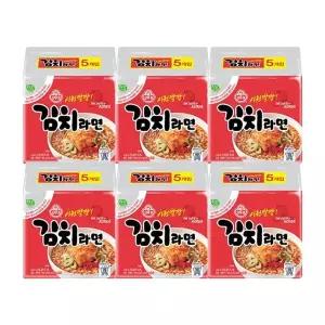 [오뚜기] 김치라면 5입 x 6개/총30입e[35949561]