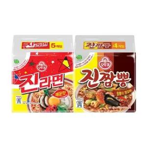 [오뚜기]진라면 5입 x 3개 + 진짬뽕 4입e[35949577]