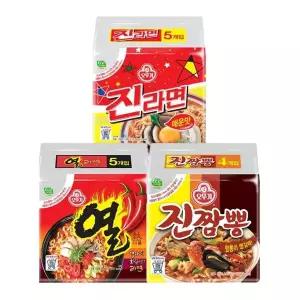 [오뚜기]진라면 매운맛 5입 + 열라면 5입 + 진짬뽕 4입e[35949583]