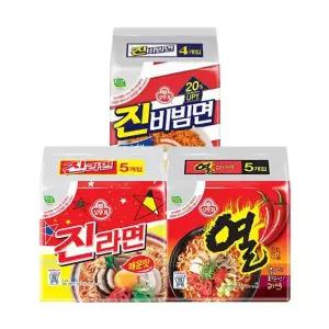 [오뚜기] 진라면 10봉 + 열라면 5봉 + 진비빔면 4봉e[35949591]