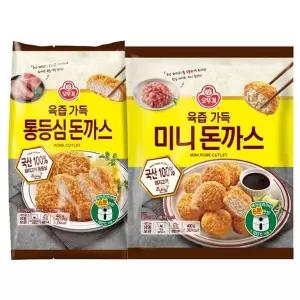 [오뚜기] 육즙가득 통등심 돈까스 420g + 미니돈까스 400g e[35949615]