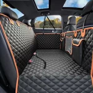 반려견용 뒷좌석 익스텐더 단단한 바닥이 있는 카시트 커버 500파운드 프로텍터 방수 풀사이즈 자동차용