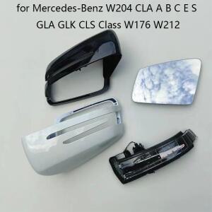 메르세데스-벤츠 호환 호환 W204 CLA A B C E S GLA GLK CLS 클래스 W176 W212 가열식 후면 미러 커버 유리