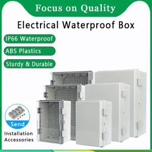 IP66 회색/투명 뚜껑 전기 접합 상자 ABS 힌지 플라스틱 인클로저 방수 야외 배전