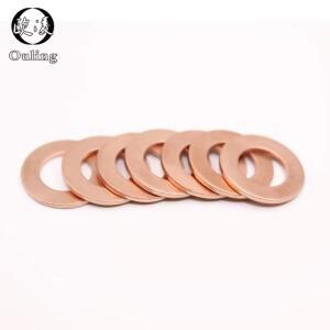 구리 가스켓 M6 M8 M9 M10 M12 M14 M20 두께 1mm/1.5mm/2mm 해양 크러시 와셔 플랫 씰 링 피팅
