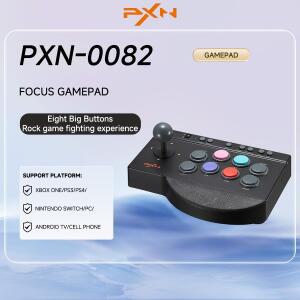 PXN 0082 유선 게임 조이스틱 아케이드 콘솔 스트리트 파이터 컨트롤러 USB PS3 스위치 PC 안드로이드 TV X