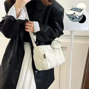 스타일리시한 퀼팅 크로스백 편안한 원형 파우치 퀼티드 원형 ELG