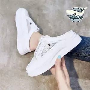 여름 메쉬 슬립온 경량 키높이 여성 운동화 키높이 여름 슬립온 뮬 여자신발 편한 발편한