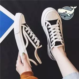 스타일리시 캐주얼 편안한 데일리 운동화 여성 캐주얼 배색 플랫 단화