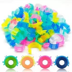 ZhXu Shuo 100pcs 5가지 색상 재봉 보빈 작은 클립 홀더 실 클램프 도구 스풀 정리용