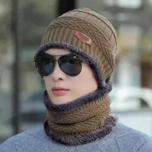 워머 브라운 후드 마스크 넥워머 목토시 방한 비니