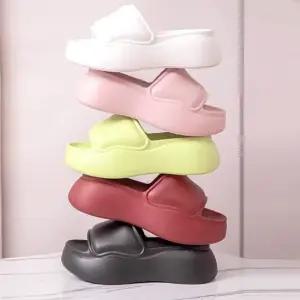 JUN팩토리 말랑말랑 굽7cm 키높이 방수 EVA 여성 망고실내화 거실슬리퍼 거실실내화 거실화