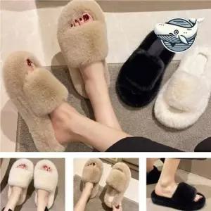 겨울철 여성 털슬리퍼 데일리 외출용 따뜻한 여자슬리퍼 여성슬리퍼 여자털슬리퍼
