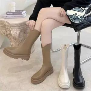 미들부츠 슬림핏 청바지 스타일 여름 통굽 부츠 여성워커 캐주얼워커 여성워커부츠