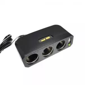3구 USB 차량용 멀티시가 소켓 시거잭 마개 커넥터 DC