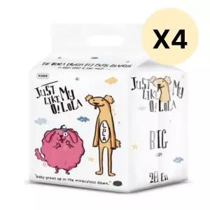 오로라 러버스핏 팬티형 유아 기저귀 점보형 20매 4팩
