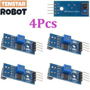 4Pcs TCRT5000 적외선 반사 센서 IR 광전 스위치 배리어 호환 라인 트랙 모듈 다이오드 3극 보드 3.3v