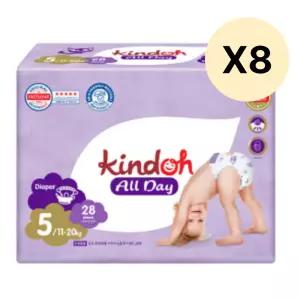 킨도 올데이 밴드형 유아 아기기저귀 5단계 28매 8팩 BNS