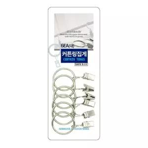 [룽스_63]커튼링 집게(대)6EA 집게커튼링 C-3969 -O