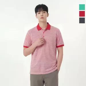 웨스트우드 남성 스트라이프 린넨 폴로티_WO2MCTP457