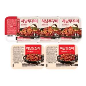 하남쭈꾸미 보통매운맛, 350g, 3개 + 하남오징어 보통매운맛, 300g, 2개
