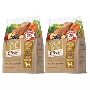 ANF 6free 플러스 인도어 독 오리고기 연어, 1.6kg, 2개