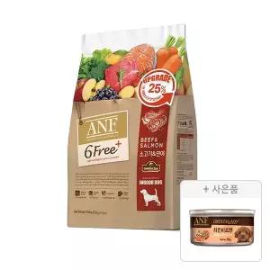 ANF 6free 플러스 인도어 독 소고기 연어, 5.6kg, 1개 증정 (에이앤에프캔 독 치킨비프,1개)