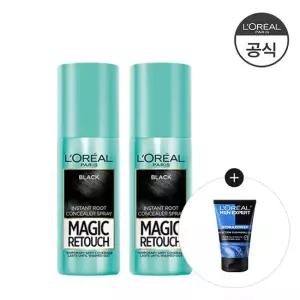 [2개]새치스프레이 매직 리터치 75ml (증)맨 아쿠아 폼 50ml