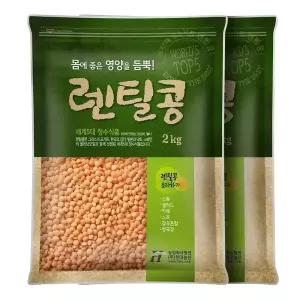 레드 렌틸콩 4kg (2kgx2봉) 렌즈콩