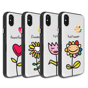 i-mooi 해피플라워 카드 도어 범퍼 케이스//갤럭시 A5 A6 A7 A8 A9 2018 2017 J3 J5 J7 LG V50 V40 G7 G6 G