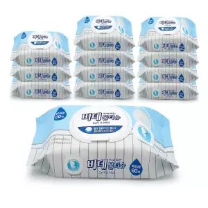 샤인 물에 녹는 비데물티슈 캡형 60매 x 12팩 화장실전용