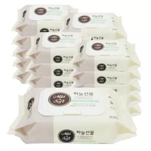 하늘선물 물티슈 캡형 100매 20팩 (2000매)/ 피톤치든성분 가성비좋은 다용도