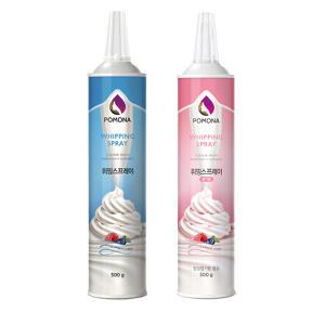 포모나 휘핑 스프레이 플레인/딸기향 500g 휘핑크림 모음